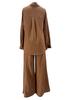 2025 European & American Casual Autumn/Winter Breathable Shirt & Loose Wide-Leg Pants Set
