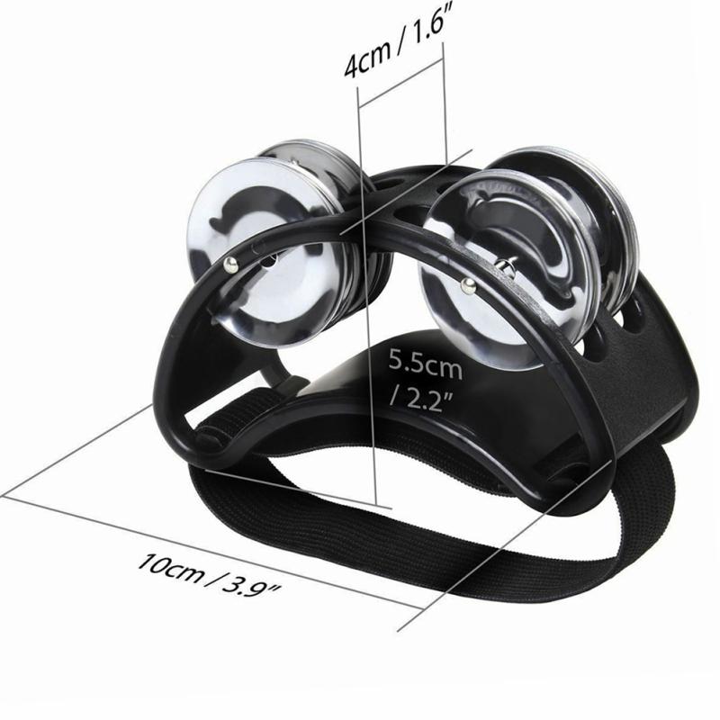Fußschelle mit Edelstahl-Schellen Glocke Perkussion Musikinstrument Begleitung