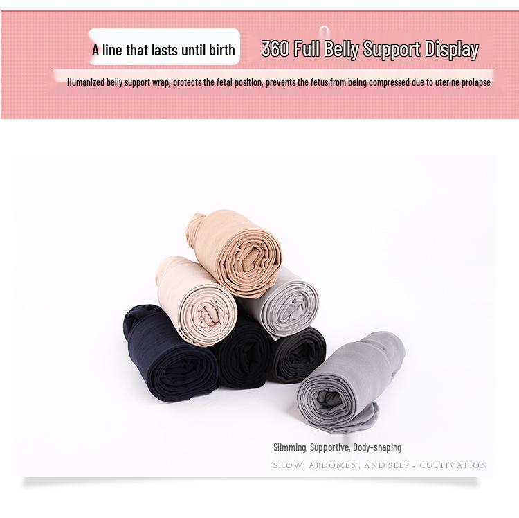 Damskie ciążowe legginsy podtrzymujące - Średniej grubości, 120D, Wiosna/Lato