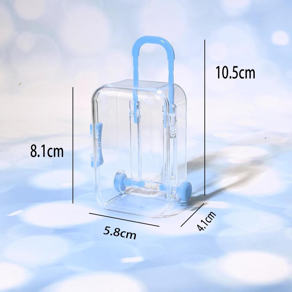 Luminous Fruit Turtle Toy Set: Mini Suitcase Resin Figurine for Children's Pretend Play & Decoration