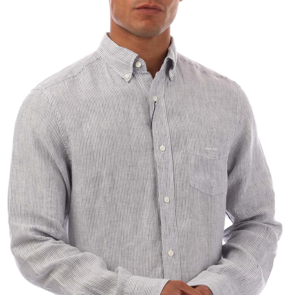 Gant Mens Striped Linen Regular Shirt