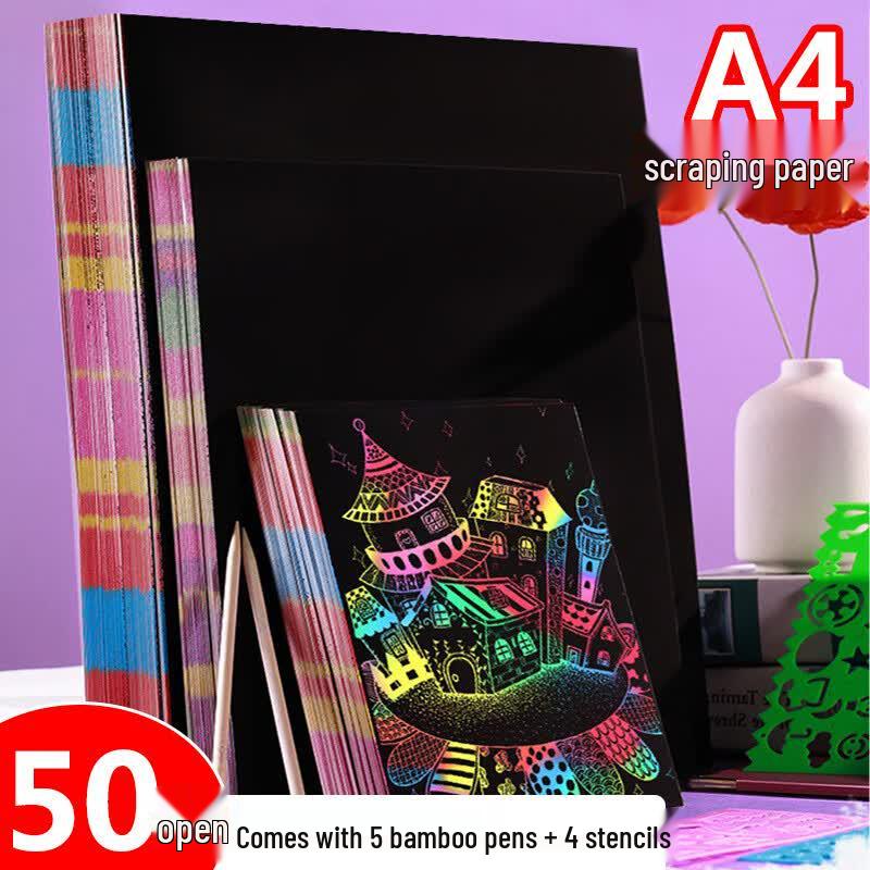 Rainbow Scratch Paper Art Set