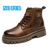 Outdoor Male Casual Leather Basic Boots High Top Wear Mens Desert Boots Leisure Walk Motocross Boots All-Match Men Ankle Botas