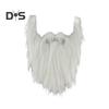 Barba finta per performance, festa, cosplay, costume, accessorio, travestimento, barba finta, lunga e soffice, baffi di Babbo Natale, fornitura per feste di Natale