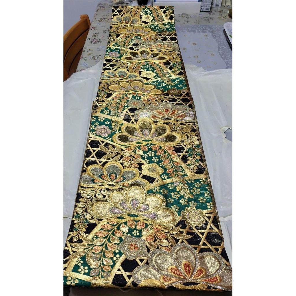 Used Nishijin-ori pure silk fukuro obi for furisode
