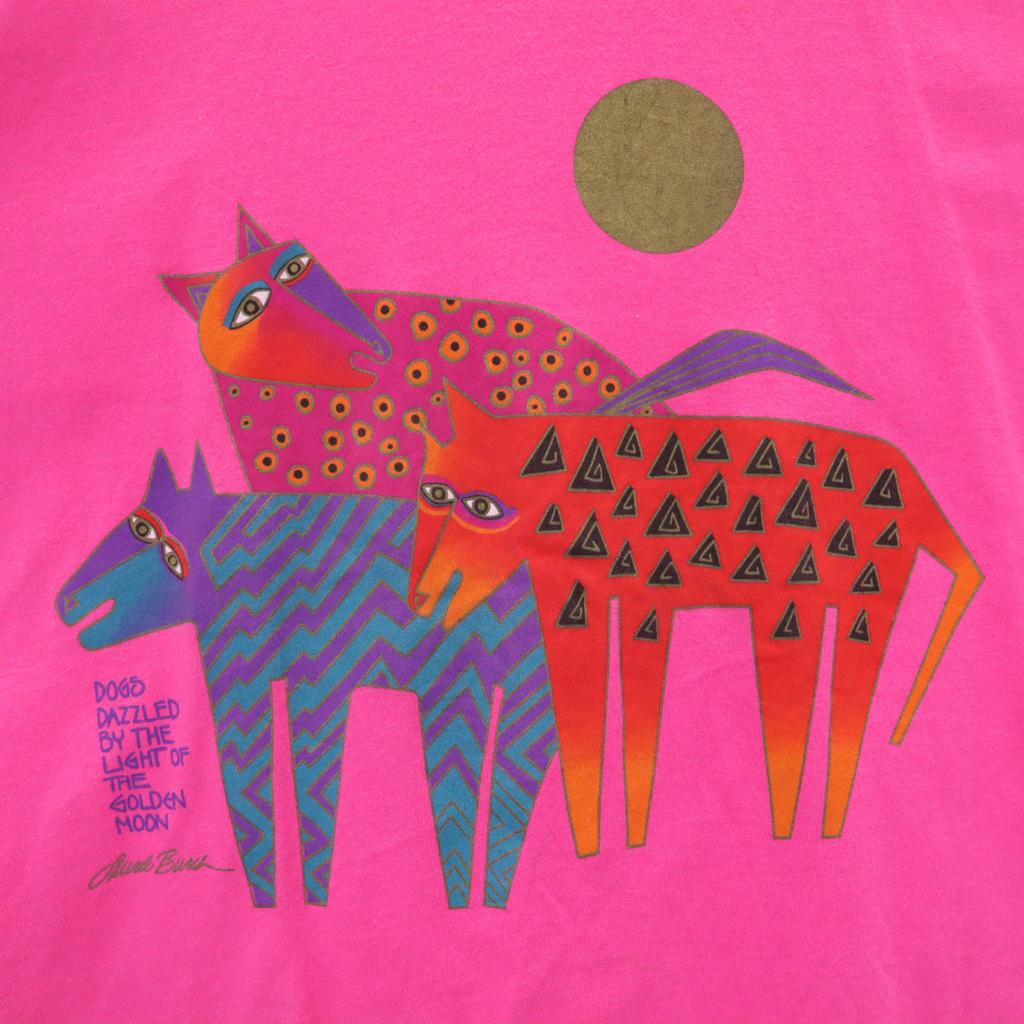 LAUREL BURCH 90s Anvil Anvil USA Made Old Print Short sleeve T-shirt Men's Used