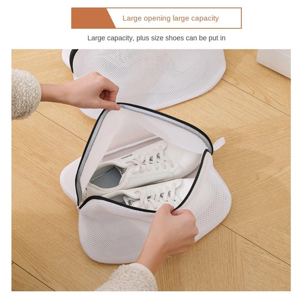 3 Size Mesh Shoe Laundry Bag with Zip Closure Clothes Storage for Shoes/Sock/Clothes