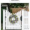 Purpler Flower Wreath Artificial Summer Wreath for Front Door Farmhouse Wedding Garden Indoor and Outdoor Decorations