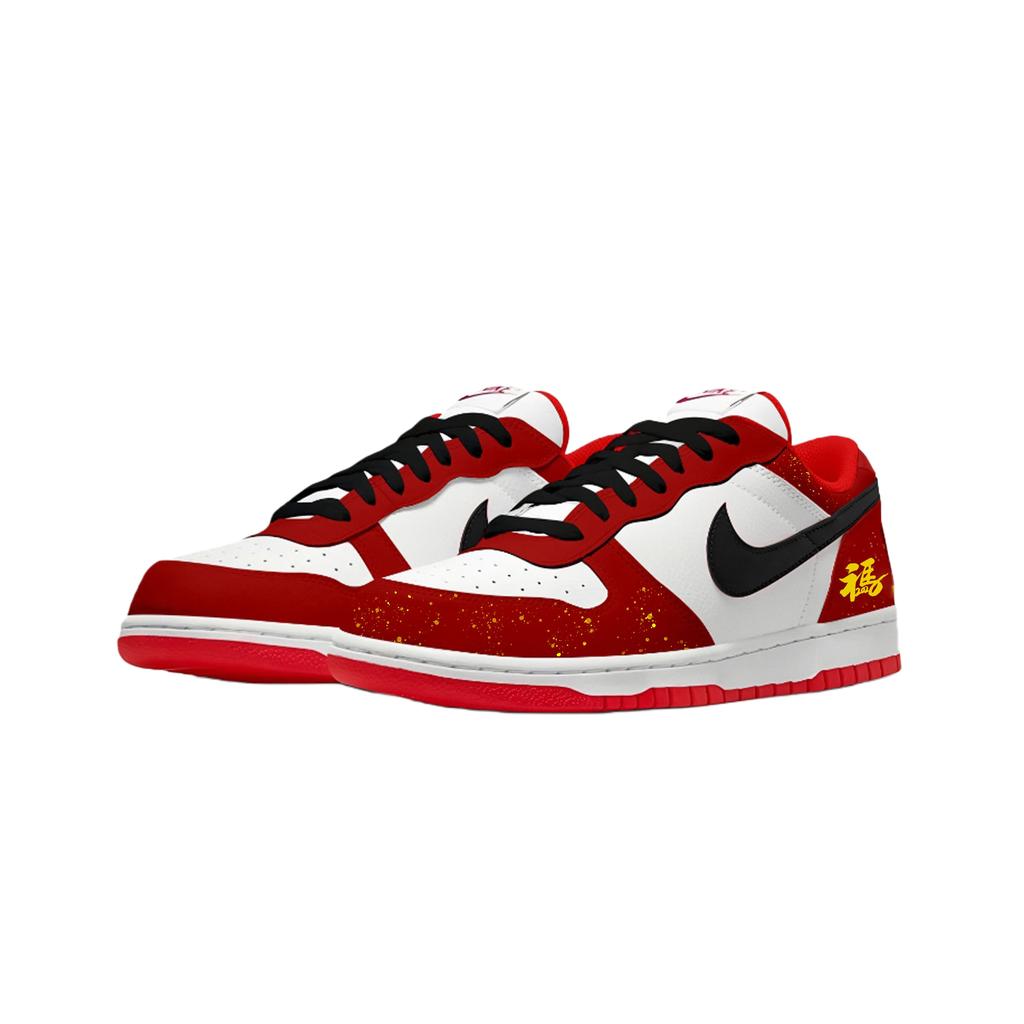 Nike Big 'Fu' Horse Greeting Card For The New Year Coverage Cushioning Coverage Cushioning Low top Skateboard Shoes 355152-150(Team1602-)