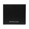 MICHAEL KORS Hudson brand logo bi-fold design leather wallet women's black