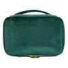 Velvet Cosmetics Bag Top Handle Travel Large Capacity Brushes Suede Makeup Vanity Case Custom Initials Name Gift