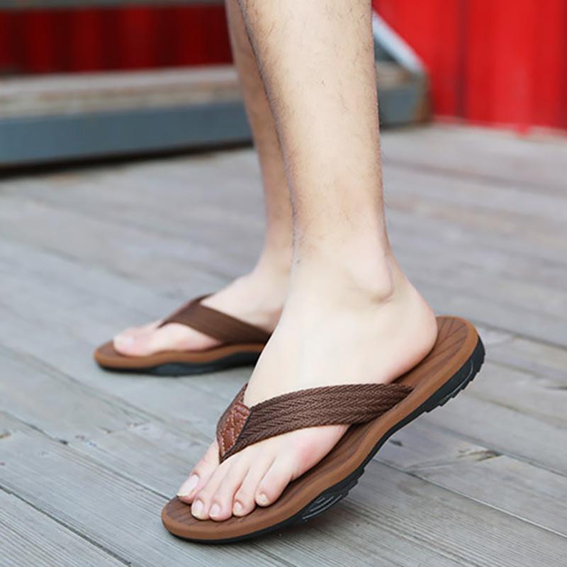 Kapcie z włókna syntetycznego męskie japonki podeszwa Eva buty plażowe na zewnątrz lato wygodne lekkie szybkoschnące wodoodporne na basen i do ogrodu