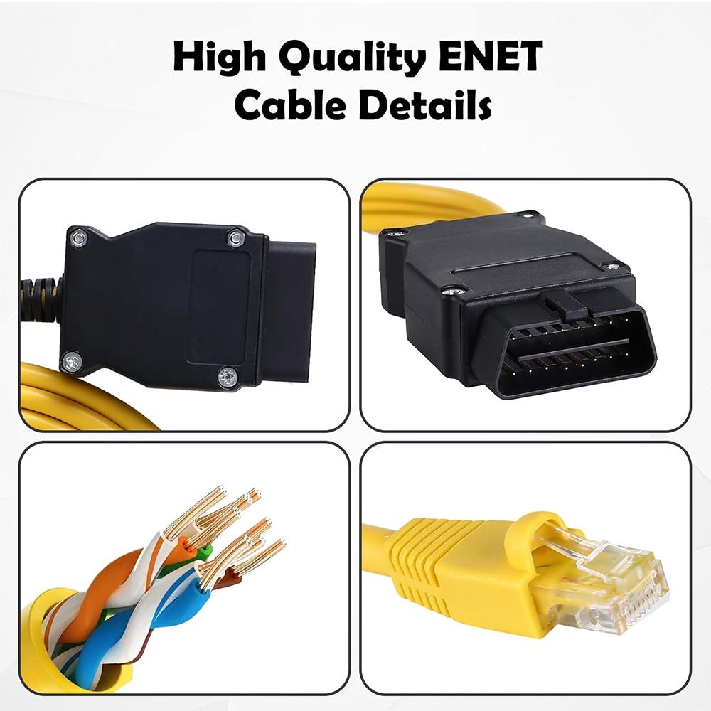 High Quality ENET Data Cable For BMW Enet Ethernet ENET ICOM Coding for F-Series OBD2 Diagnostic Coding Tool OBDII Adapter