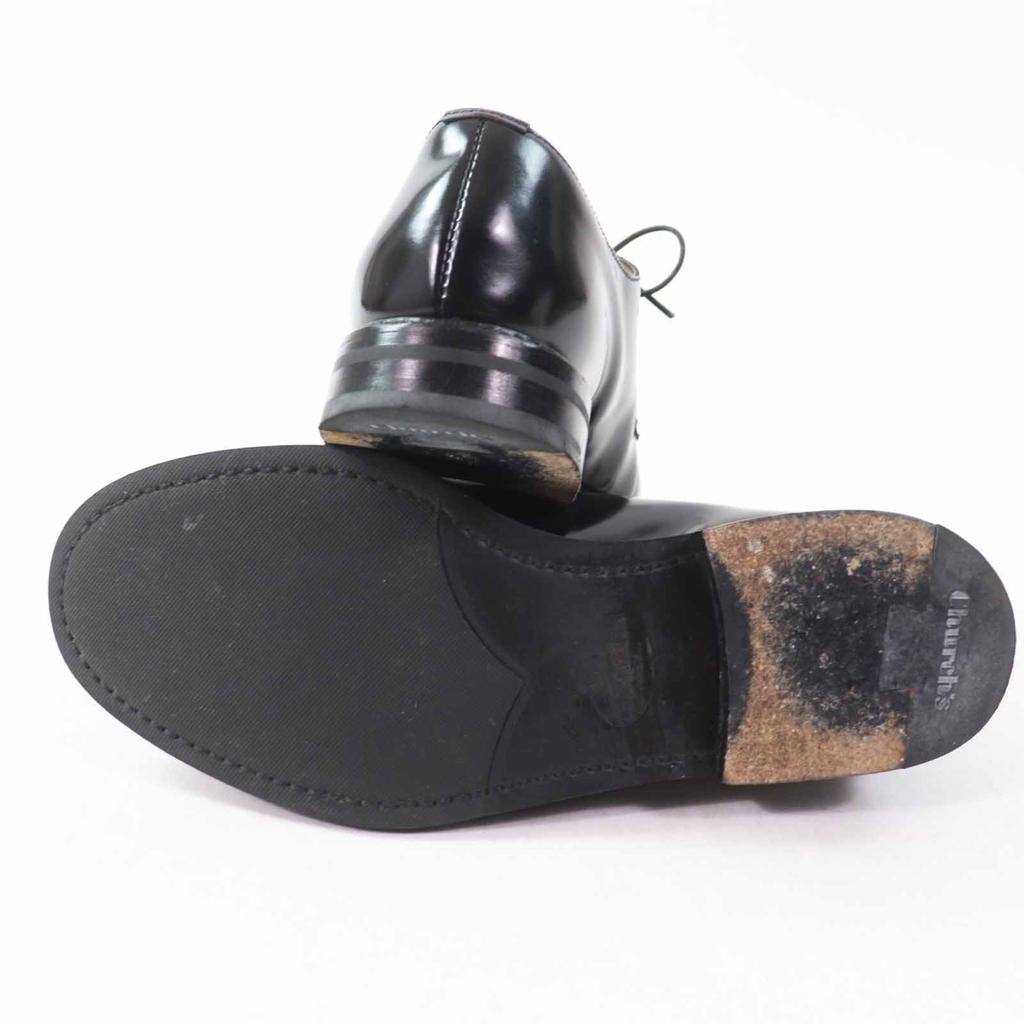 Great CHURCH'S Leather shoes Polished Binder Derby Shoes/ black leather Women 35 Used