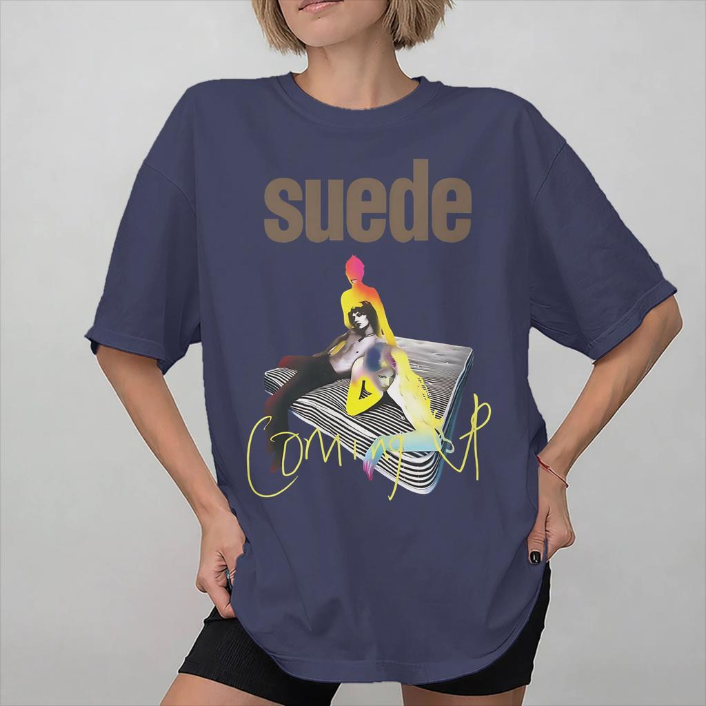 T-shirt con Stampa Grafica Banda Rock in Pelle scamosciata per Unisex Donna 100% Cotone Maglietta Abbigliamento