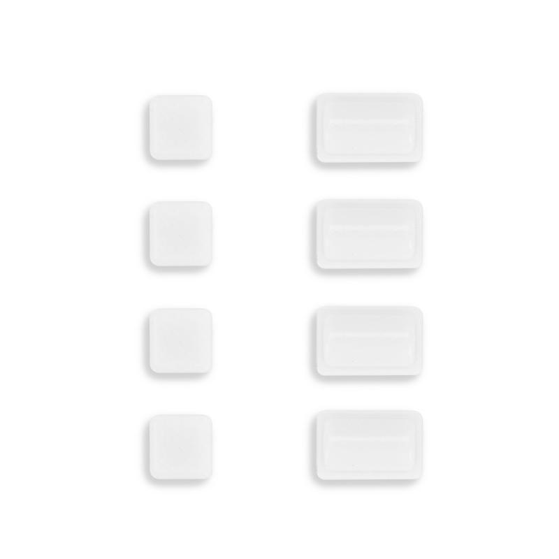 

1Set For Wii Non-Slip Rubber Pad Anti-Slip Plugs Screw Feet Cover Replacement Wii Console Screw Dust Cover білий