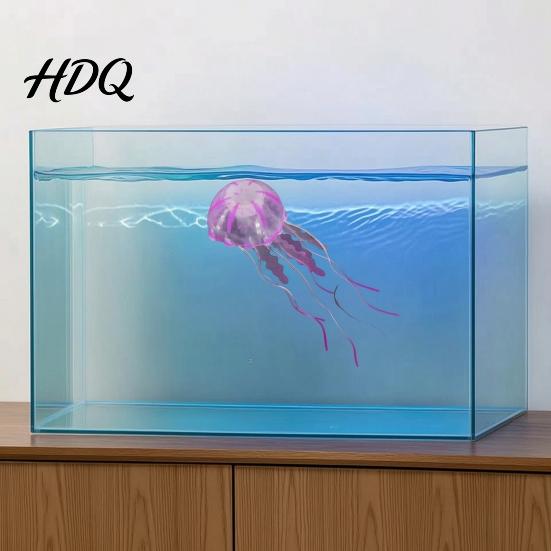 Aquarium Decoration No Fading Faux Jellyfish Soft Silicone Fluorescent Realistic Floating Accessory