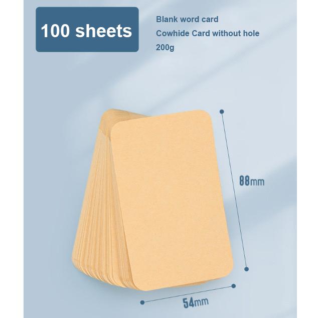 50/75/100Pcs Kraft Paper 250gsm Message Word Card paper DIY Gift Packing Cardboard Paper Blank Postcard hand-drawn doodles