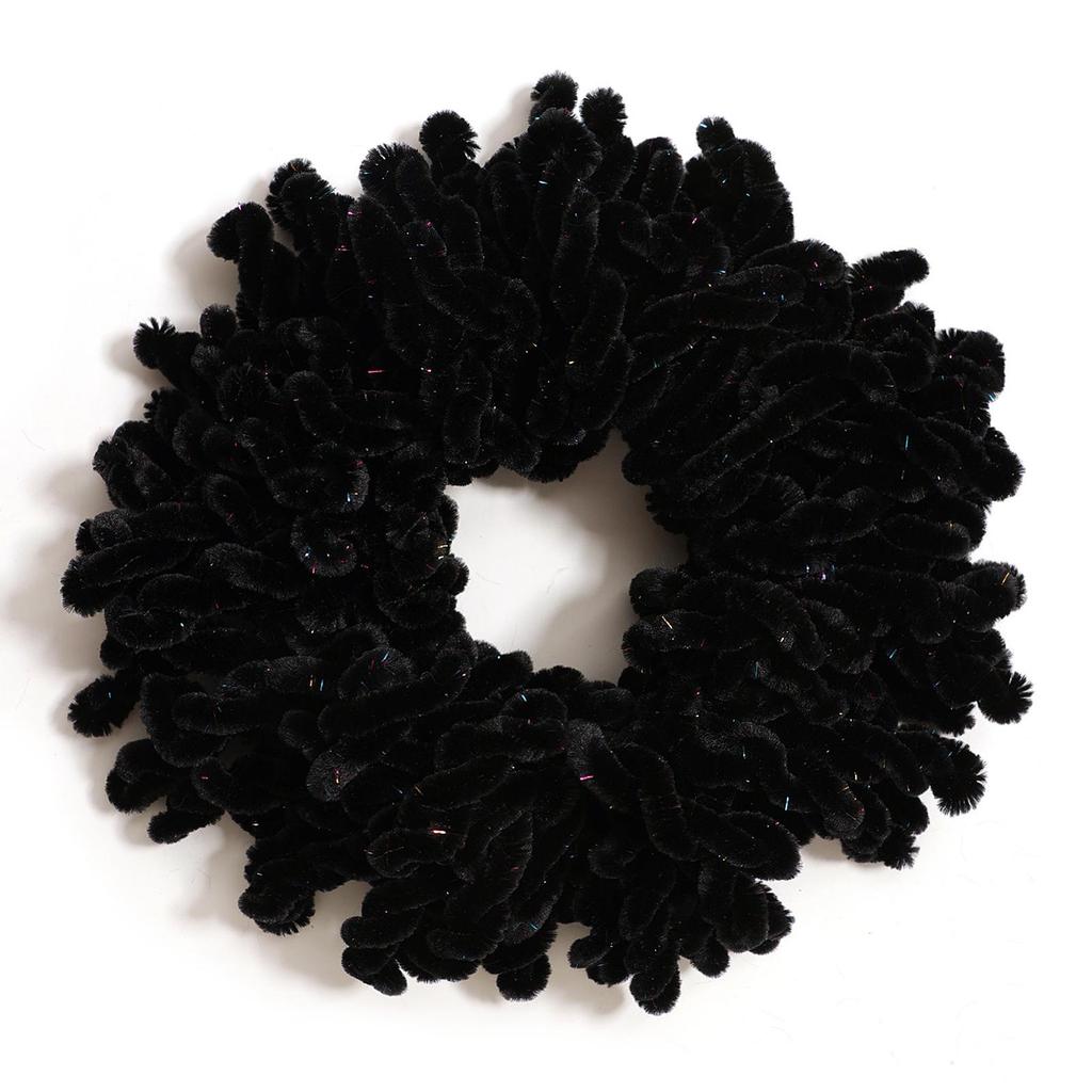 Handmade Wool Hair Tie - Ethnic Style Golden Velvet Flower Headwear, Multi-color Options