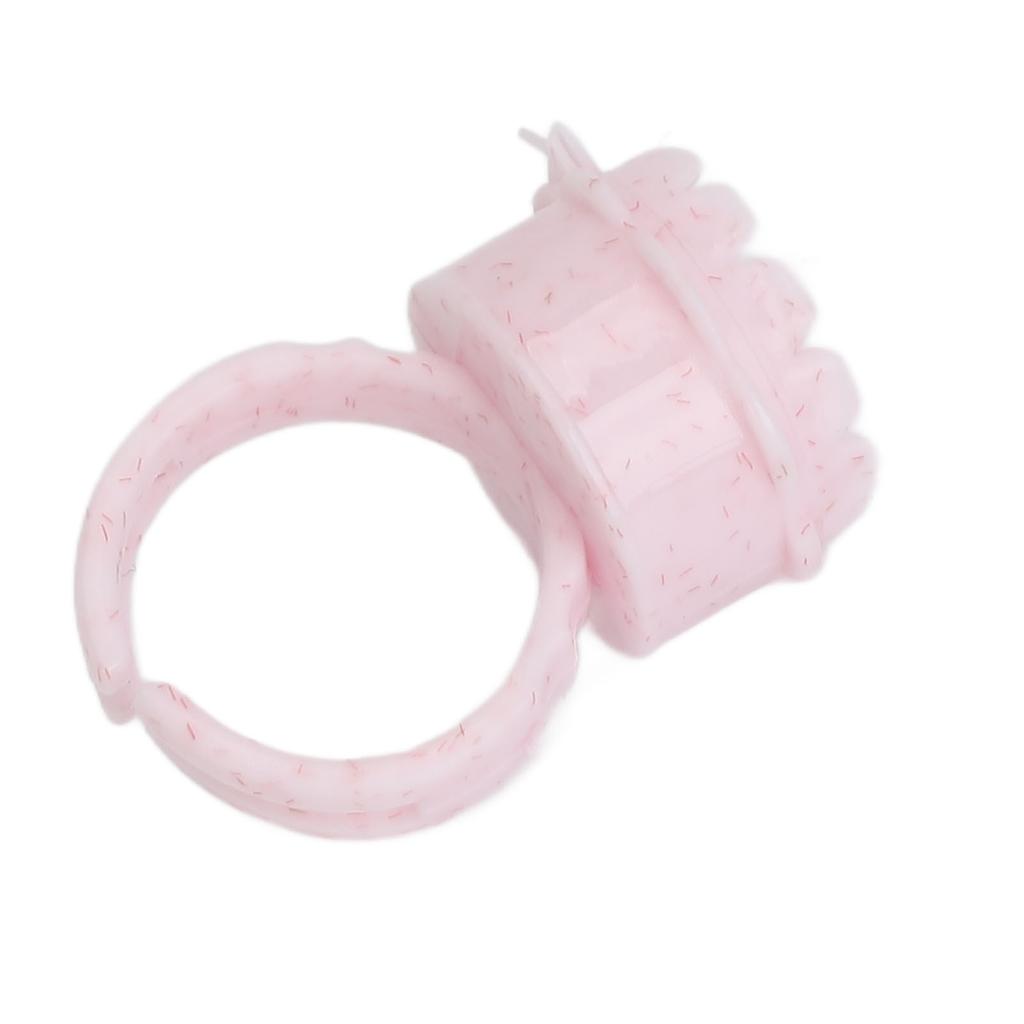 50pcs Ink Ring Cups Disposable Adjustable Lash Glue Holder Rings for Eyelash Extension