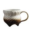 Coarse Pottery Coffee Cup Creative Thread Ceramic Retro Mug Handmade Kiln Cup Household