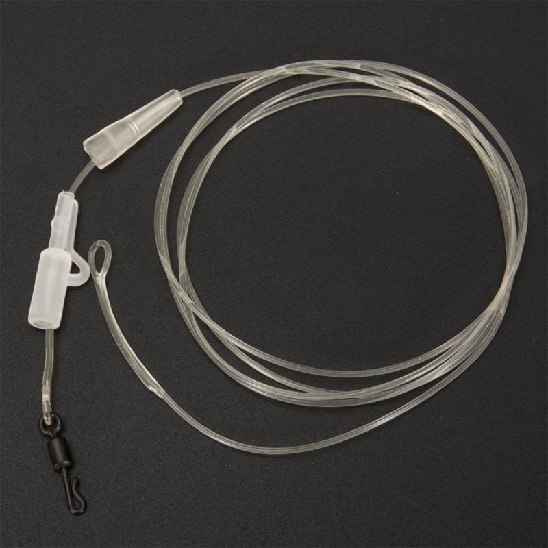 45LB Fishing Accessories Durable Leading Line Fluorocarbon Wire with Swivels 1pc