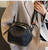 Trendy Women's Large Capacity Oxford Cloth Shell Bag - Single Shoulder Messenger Bag with Ribbon.