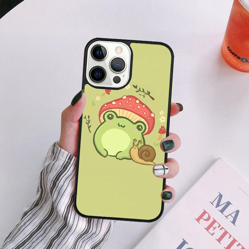 Mushroom Frog Phone Case Shell For iPhone 17 Air Plus Max Cover For iPhone 17 Air 14 13 12 16Pro Max 15 11