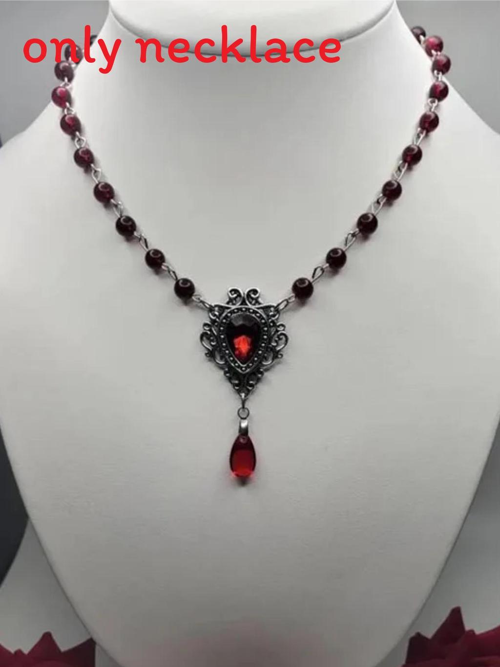Victorian Style Charm Necklace With Cross Pendant And Electroplated Alloy For Romantic Wear