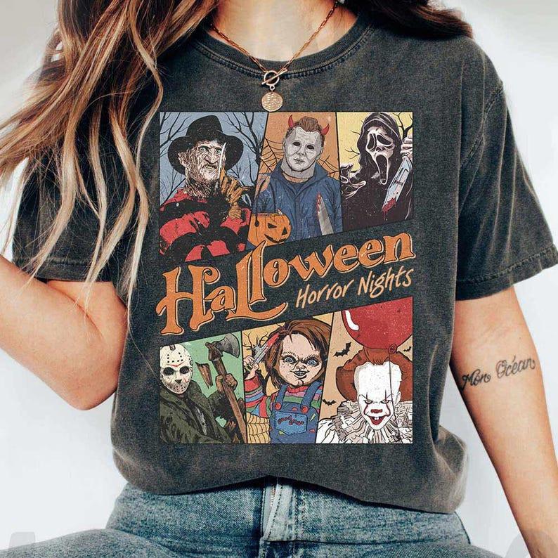 Characters Halloween Shirt, Horror Movie, Halloween Horror Nights 2025