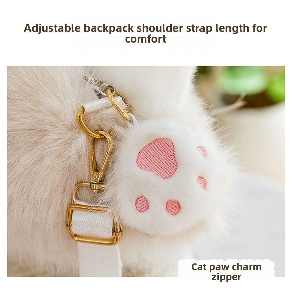 Soft Plush Animal Plush Shoulder Bag Cute Cat Stuffed Animals Bag New School Bags  Daypack