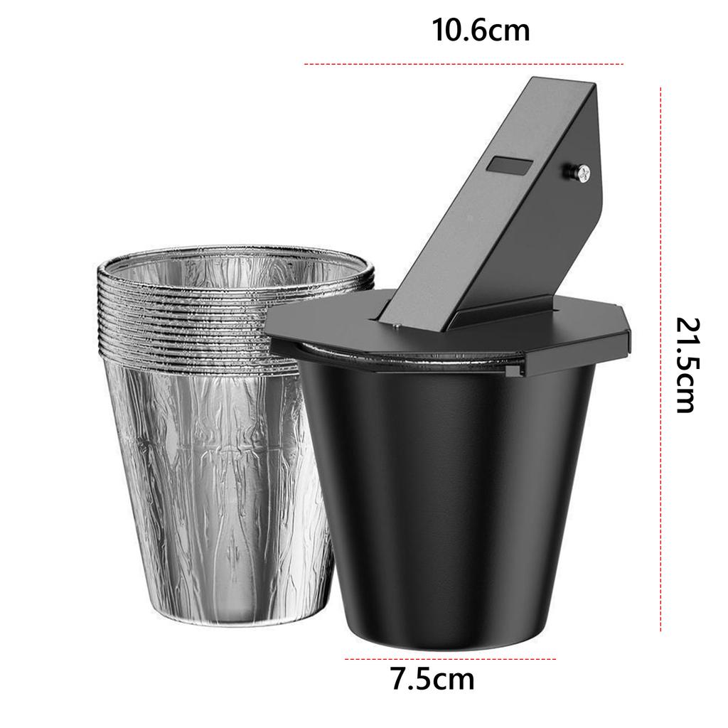Smoker Drip Bucket with 12 Foil Liners Lid Grease Catcher Heat-Resistant Grease Collection Container for Home Kitchen