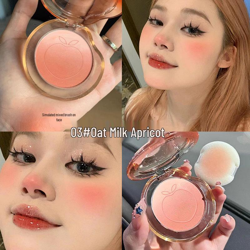 

KeKeMood Peach & Purple Gradient Blush - Matte, Versatile, Natural No-Makeup Look, Whitening Effect k634