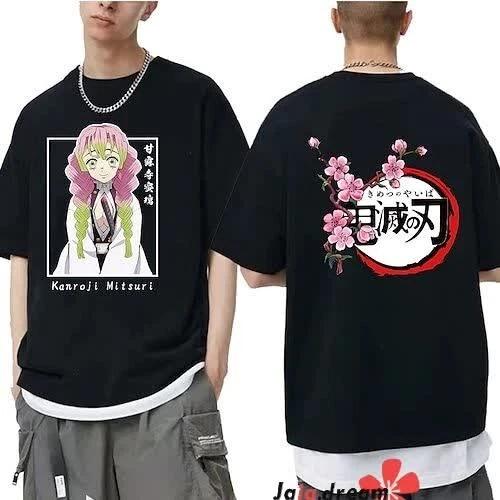 Demon Slayer Kanroji Mitsuri Anime Manga T-Shirt Tee Costumes Polyester Unisex L