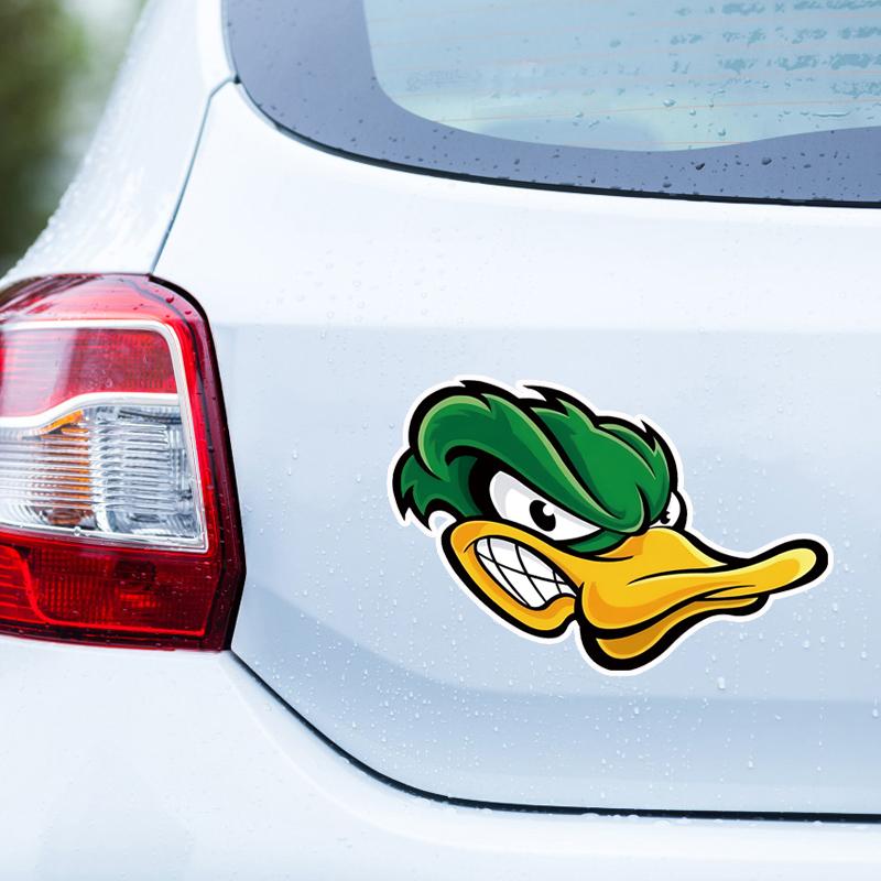 JT110#15X10cm Angry Duck Animal - Sticker Decal For Cars Windows Walls Laptops