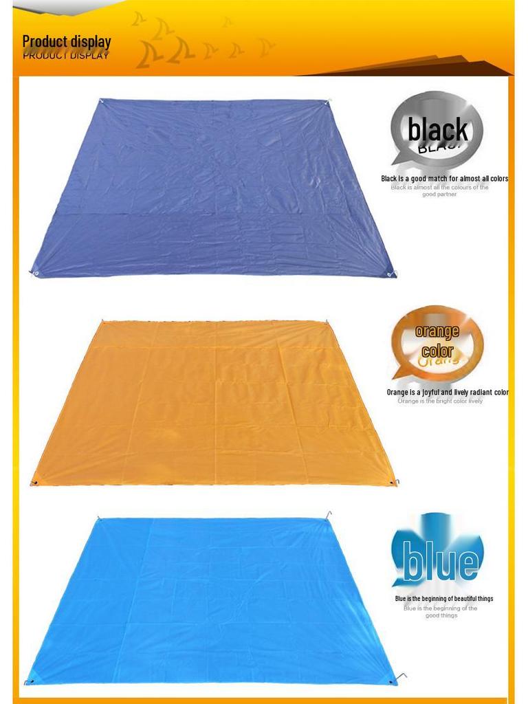 Folding Outdoor Camping Tent Ground Sheet and Picnic Blanket, Rainproof Mat