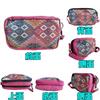 Cazycazun Ethnic Handmade Embroidered Pouch, Small Items, Handmade Zipper Closure, Compact Storage, Gift (Pink)