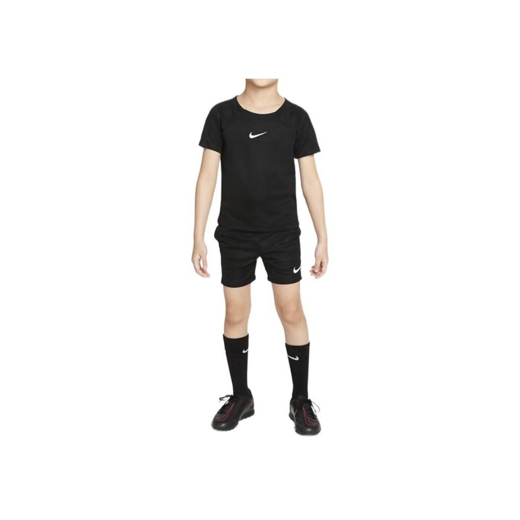 Nike Logo Print Casual Short Sleeve Shorts Set Kids Sets Black DH9484-011