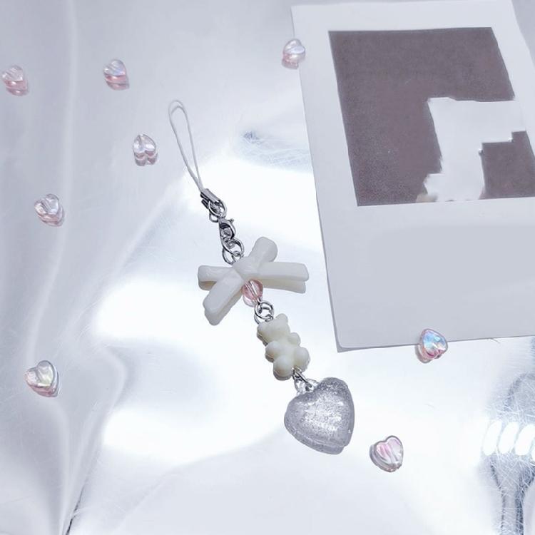 Sweet Cool Bowknot Heart Cross Hanging Pendant Phone Strap Cute Bag Decoration