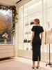 2026 Summer Elegance: High-End Slit Dress with Hip-Hugging Skirt