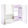 Armoire Miroir de Salle de Bain Double Porte 80 x 15 cm - Blanc