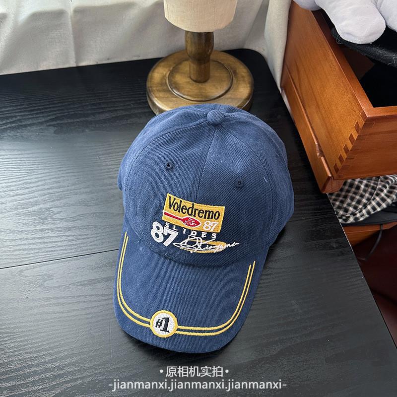 

Voledremo Letter Embroidery Baseball Cap With Cotton Blend Material For Casual Outdoor Sports Men Women синій