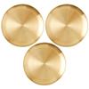 3 Pcs Plate Korean Style Dish Stainless Steel Kitchenware Vintage Nut Round Gold Dinner