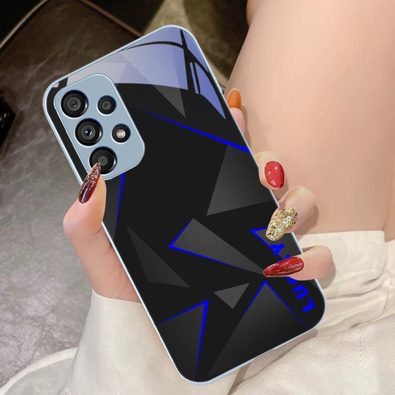 Linien-Diamantgitter für Samsung Galaxy S10 4G S20 11E 30 S21 21Fe 22 S24 Pro S23 Ultra 5G S8 S9 Gehärtetes Glas Handyhülle