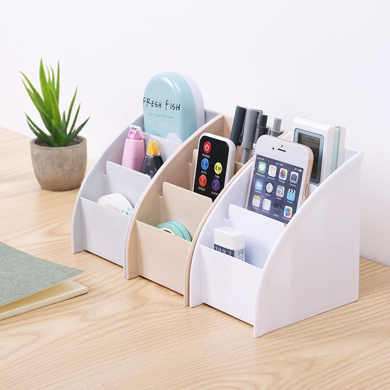 

Desktop storage box TV remote storage multi-function trapezoidal PP can be washed in 3