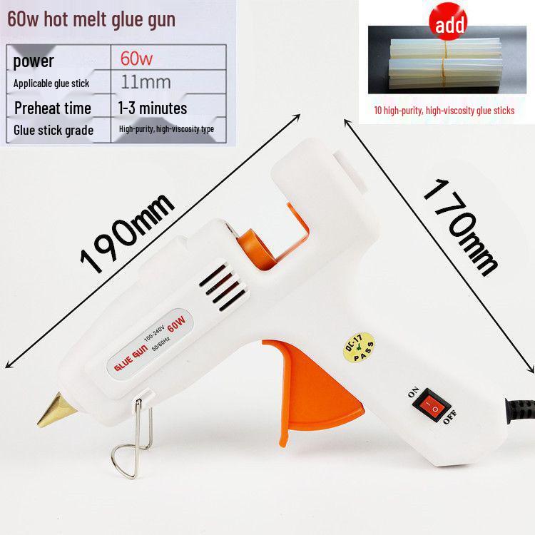 Multi-Color Household Hot Melt Glue Gun with 7/11mm Glue Sticks