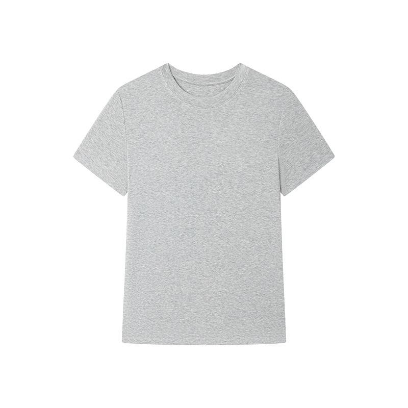 Tencel Modal Mulberry Silk Short-sleeved Women's Summer Round Neck Wool Outer Shirt Slim-fitting and Thin Versatile Bottoming Shirt