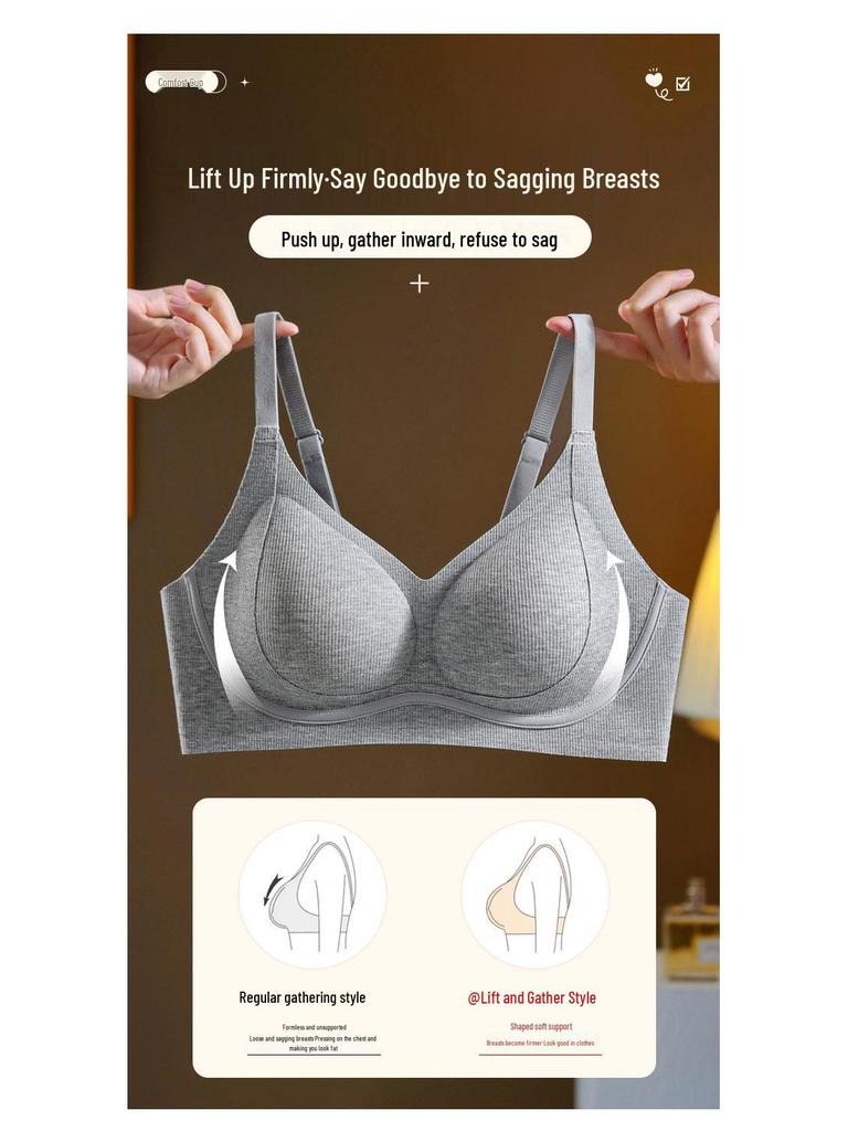 Seamless Comfortable Push-up Bra for Small Chest - Anti-Sag, No Wire, Thin Side Support