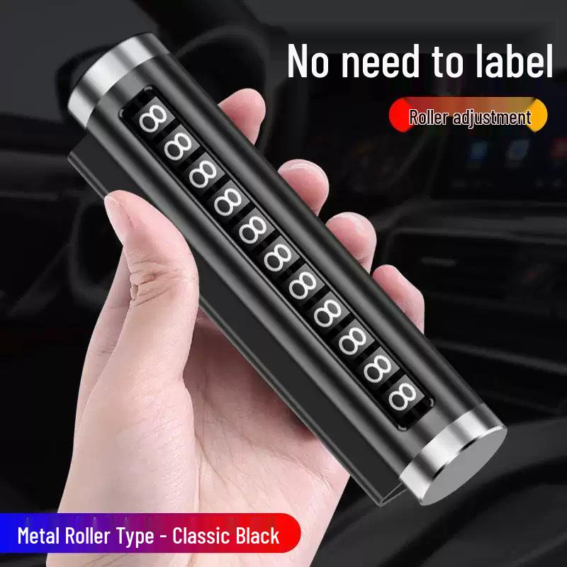Creative Metal Roll-up Temporary Parking Number Sign for Cars