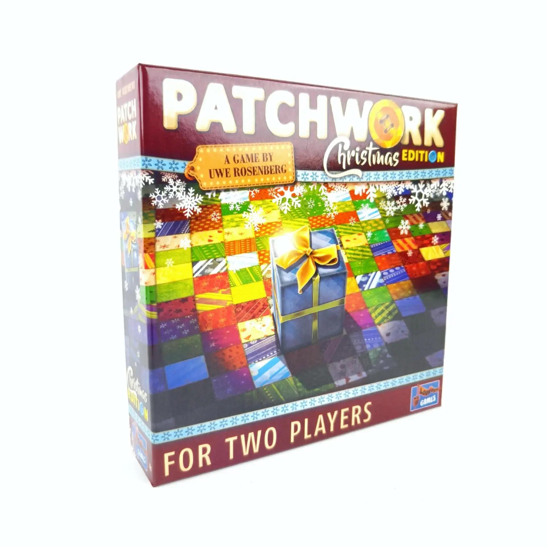 

New Patchwork Christmas Board Game for Two Players Funny Party Games | English Version Paper Cards Strategy Patch Wars Game Gift білий